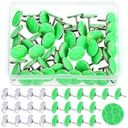 50 Reflective Tacks Trail Marking Tacks Glow Reflective Mark Trail Markers Thumb Nails for Hunting Hiking Camping Tree Stand (Green)