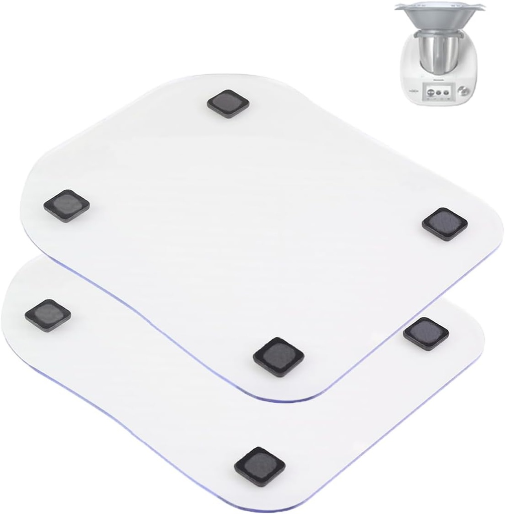 Diteje 2 Pack Kitchen Appliance Sliding Tray,Appliances Slider Transparent Moving Under Cabinet Countertop Compatible with Ninja Grill,KitchenAid Stand Mixer,TM5/TM6,Keurig Coffee Maker,Instant Pot