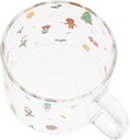 CHILDWEET 1pc Adorable Christmas Tree Glass Cup Festive Drinking Mug for Tea and Beverages for Holiday Gatherings and Breakfasts Cute Pattern Design