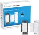 Lutron Caseta 3 Way Smart Dimmer Light Switch Kit, Includes Pico Remote, Bracket, and LED Dimmer Switch, No Neutral Required, P-PKG1WB-WH