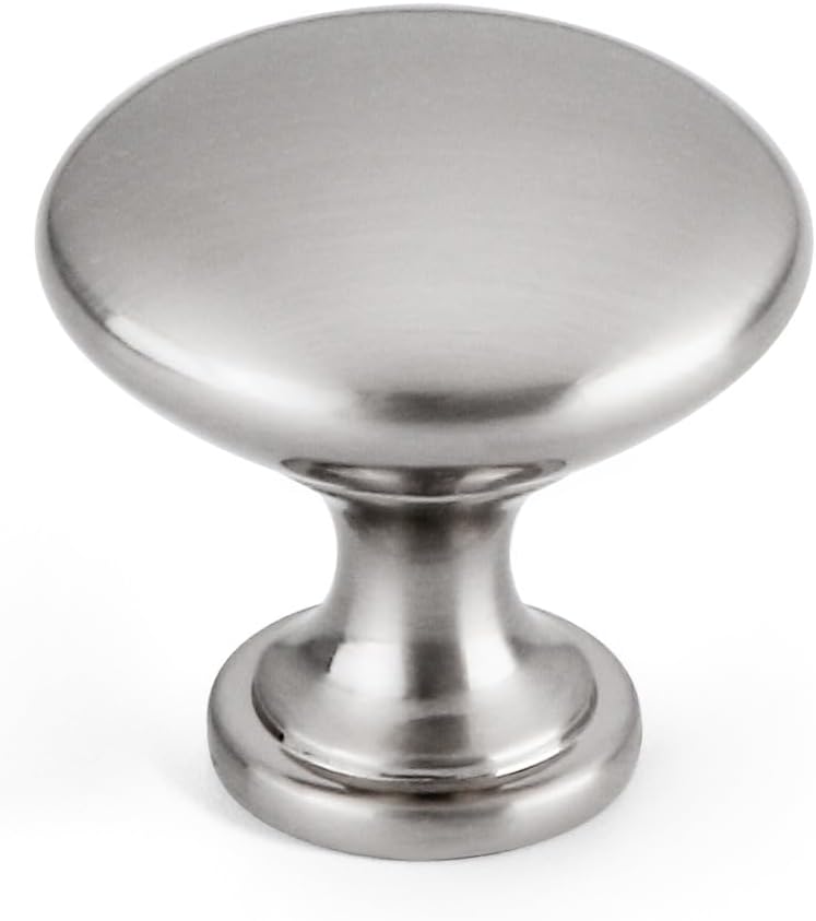 Drawer Knobs Brushed Satin Nickel Cabinet Knobs and Pulls Single Hole Knobs for Cabinets and Drawers Dresser Knobs Kitchen Cabinet Hardware,2 Pack