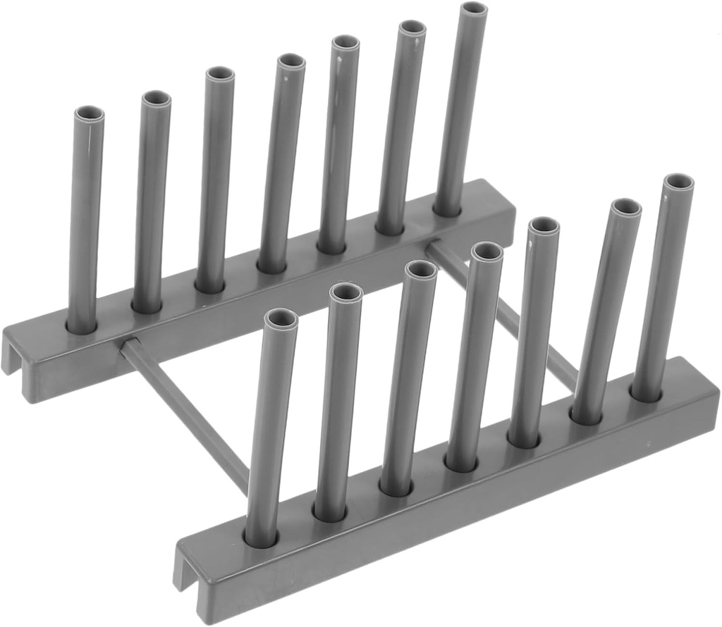 Plastic Dish Organizer Rack for Cabinet with Pot Lid and Cutlery Storage Kitchen Tableware Draining Holder Portable and Easy to Install Space Saving Plate Holder for Countertops