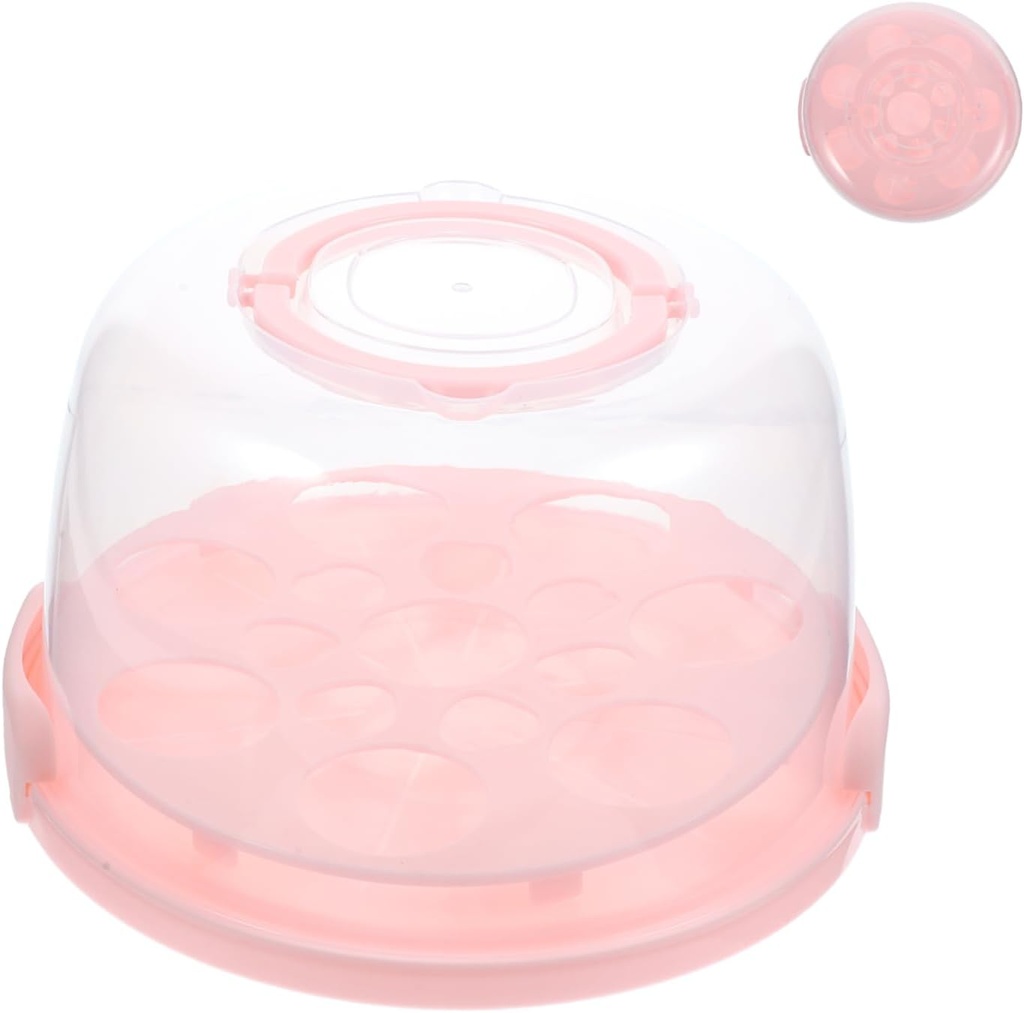 PRETYZOOM 1set Cake Storage Container Lid Portable Cake Carrier for Desserts Pies and Breads for