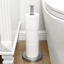 KES Toilet Paper Storage Stand, Freestanding Bathroom Toilet Paper Holder Storage for 3 Rolls SUS304 Stainless Steel Brushed Nickel, BPS201S39-2