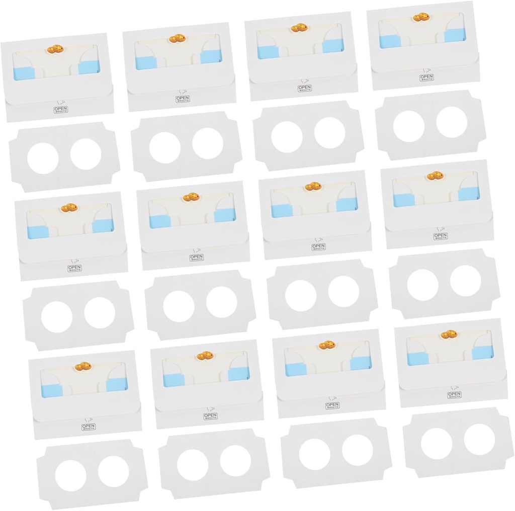 VICASKY 25pcs Egg Tart Gift Boxes with Clear Window Food Grade Paper Bakery Packaging for Desserts Cupcakes and Pastries and Portable Tart Boxes for Parties and Cake Shops