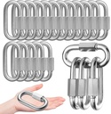 40Pack Heavy Duty Chain Links, 1200lbs Capacity 5/16” Quick Link Locing Carabiners, Thread Quick Link Connector for Safe Chain Gym Swing Hammock Shade Sails, 3.2 Inch Carabiner Clips Repair Chain