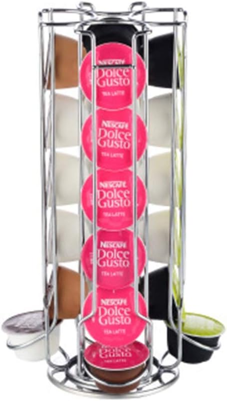 Coffee pod storage, Coffee Capsule Holders Holds 24 Kazaar Coffee Pods Coffee Capsule Holder Rack Carousel 360° Standing Revolving Capsules Organizer Storage