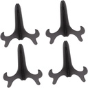 Alipis 4pcs Black Plastic Dish Rack Eco-friendly Dish Storage and Drying Rack for Plates and Vertical Display Height for Kitchen and Buffet Use