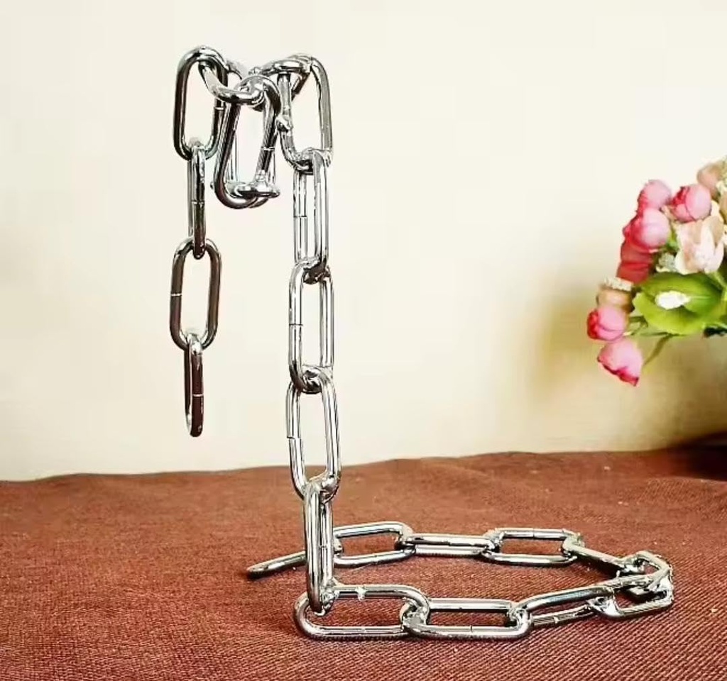 Hanging Chain Bottle Display Stand for Kitchen, Bar, Dining Room, Wine Cellar Decor