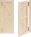 Swinging Cafe Door, Solid Wood Swing Door Includes 4 Hinges, Dual Swinging Doors Double Half Doors for Kitchen Shop Entrance Partition Pub (Wood, 27.55"x35.4")
