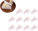 Hemoton Paper Pastry Containers 20pcs Triangle Cake Boxes Bakery White Packaging Box Mousse Cake Paper Case Cupcake Pie Dessert Carrying Container for Shop Party Bakery Carrier