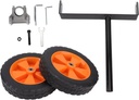 Adjustable Support Auxiliary Wheels, String Trimmers Adjustable Auxiliary Wheel Electric Brush Cutter Support Wheel Attachment for 26mm 28mm Axle Tubes Lawn Mowers