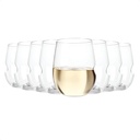 Unbreakable Stemless Wine Glass – Set of 8, 12oz, Dishwasher Safe, BPA-free Tritan, Clear Stemless White Wine Glasses, Shatterproof for Indoor, Outdoor, Everyday Use. Reusable, Made in the USA