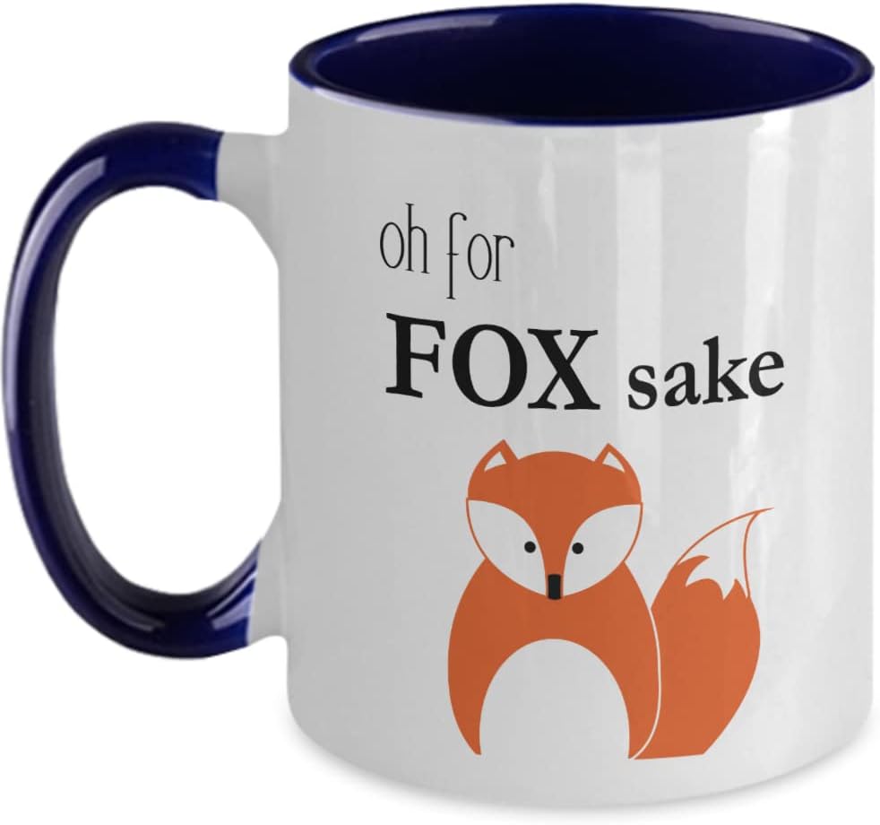 Oh For Fox Sake Tee Mug - Oh For Fox Sake Two Tone, 11oz, Blue