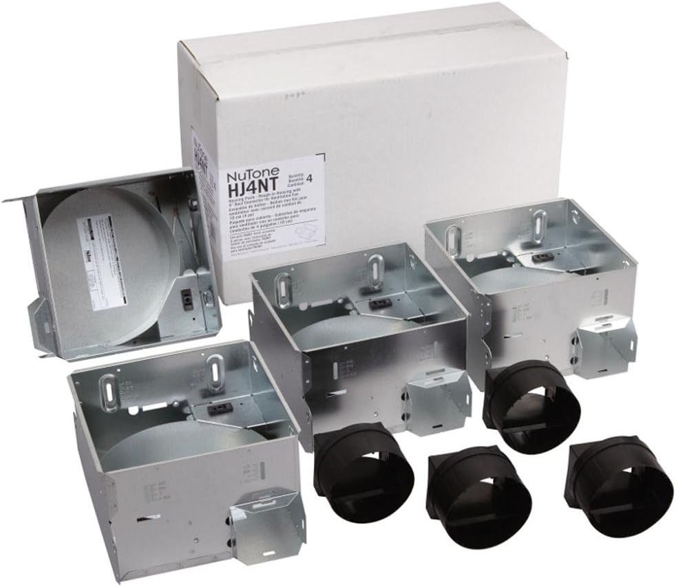 Broan HJ4NT Bath Fan Housing Pack with Mounting Ears for Model 50NT and 80NT (4 Pack)