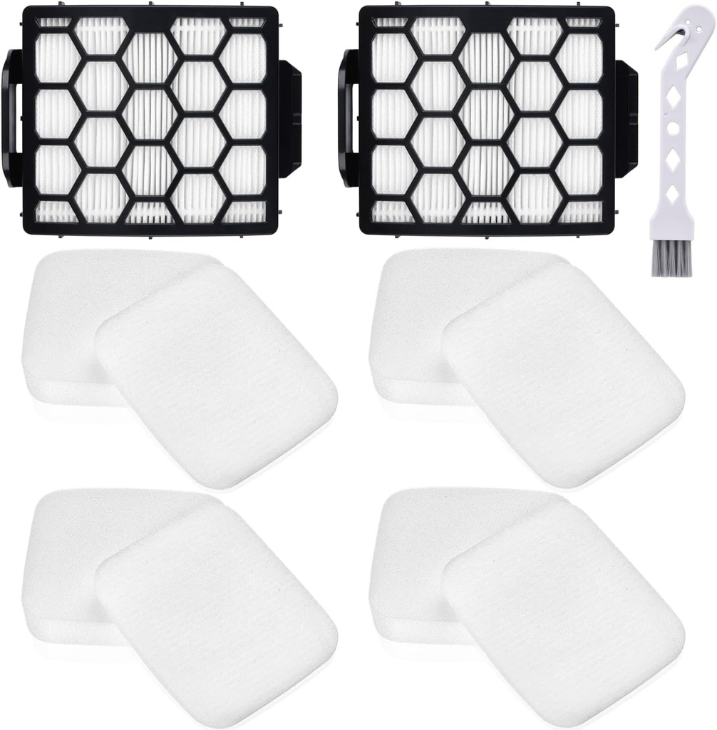 UV850 Filter Replacement for Shark Performance Lift Away UV850 UV900 DuoClean Upright Vacuum, 2 HEPA Filters and 4 Foam & Felt Filters, Compare to Part #XHF320 & XFFK602UKT