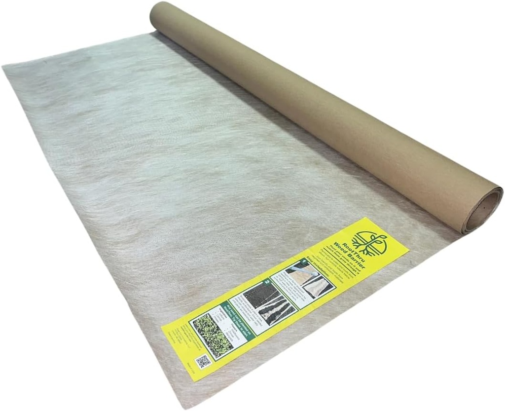 Weed Barrier, 4FTx25FT, Natural, Eco-Friendly, Landscape Fabric, Garden Ground Cover, Paper Mulch, Gardening Weed Mat, Geotextile Fabric, Weed Blocker