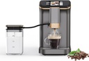 Espresso Maker With Milk Frother - Fully Automatic, 4-Beverage Options, Built-In Grinder, Intuitive Touch Display, and Sleek Gunmetal Finish