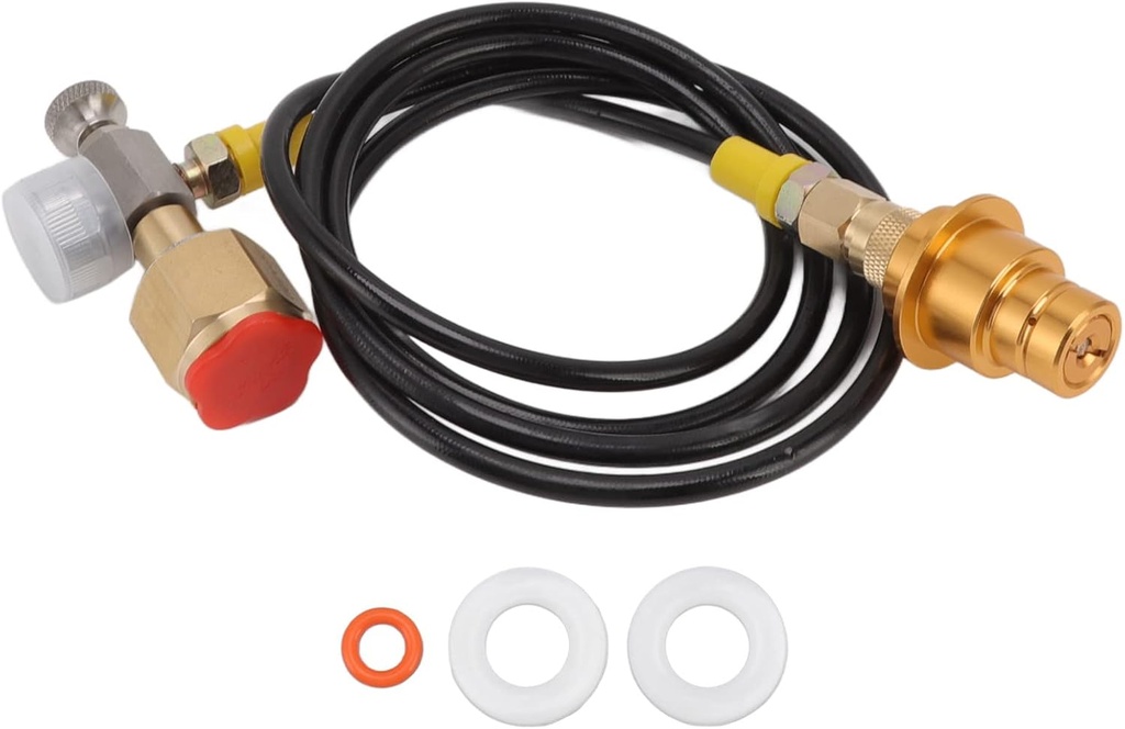 1.5m Soda Machine Adapter Hose Pure Brass Adapter Wear Resistance, Aging Resistance with Gold Adapter Soda Machine Direct Connect Hose