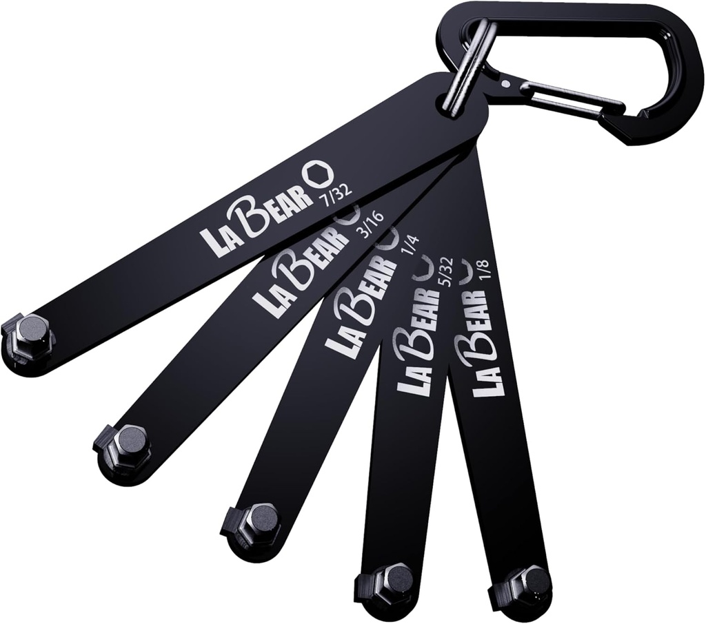 LABEAR - SAE HEX Ultra Low Profile Offset Screwdriver Set, 90 Degree Straight Slim Plate For Tight Area, EDC Screwdriver 5pcs Set