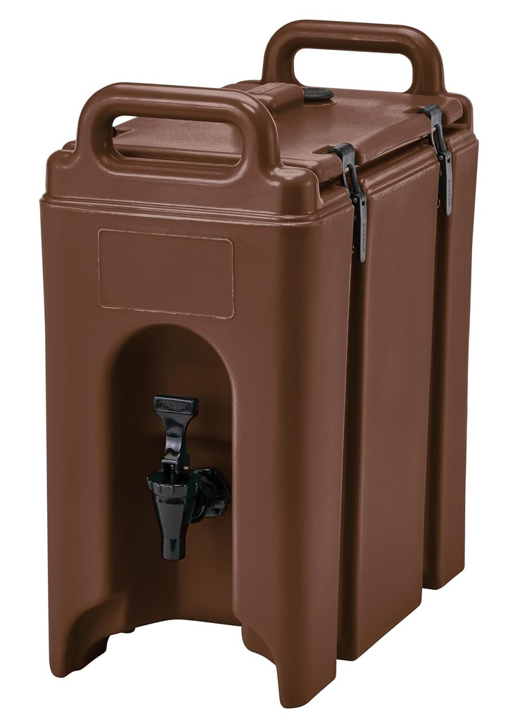 Cambro Camtainer 2.5 Gallon Insulated Beverage Dispenser for Coffee, and Hot or Cold drinks - dispenser for catering, party, or events (Brown)