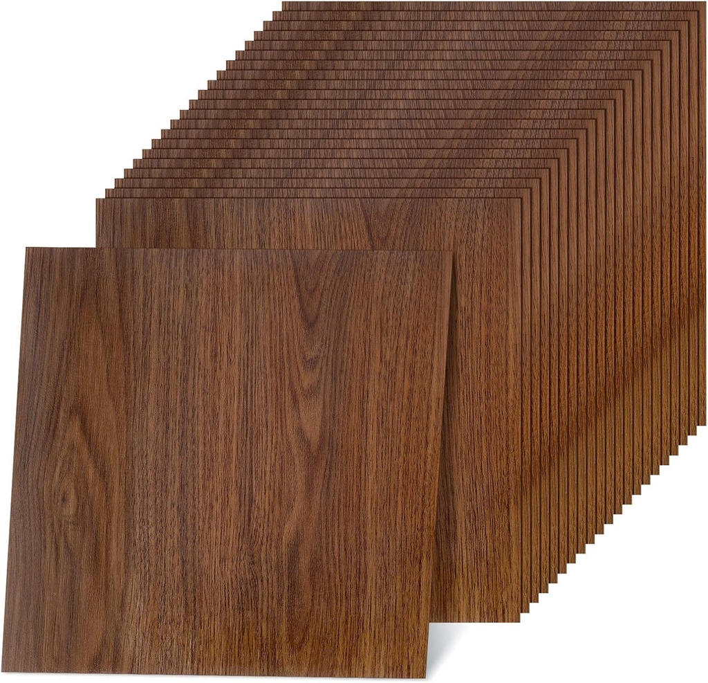 Sasylvia 48 Pcs Peel and Stick Floor Tile Wood Grain Vinyl Flooring Self Adhesive Waterproof Bathroom Floor Tile for Living Bedroom Kitchen Floor, 11.8 x 11.8 Inch,Dark Brown(Fresh Style,Dark Brown)