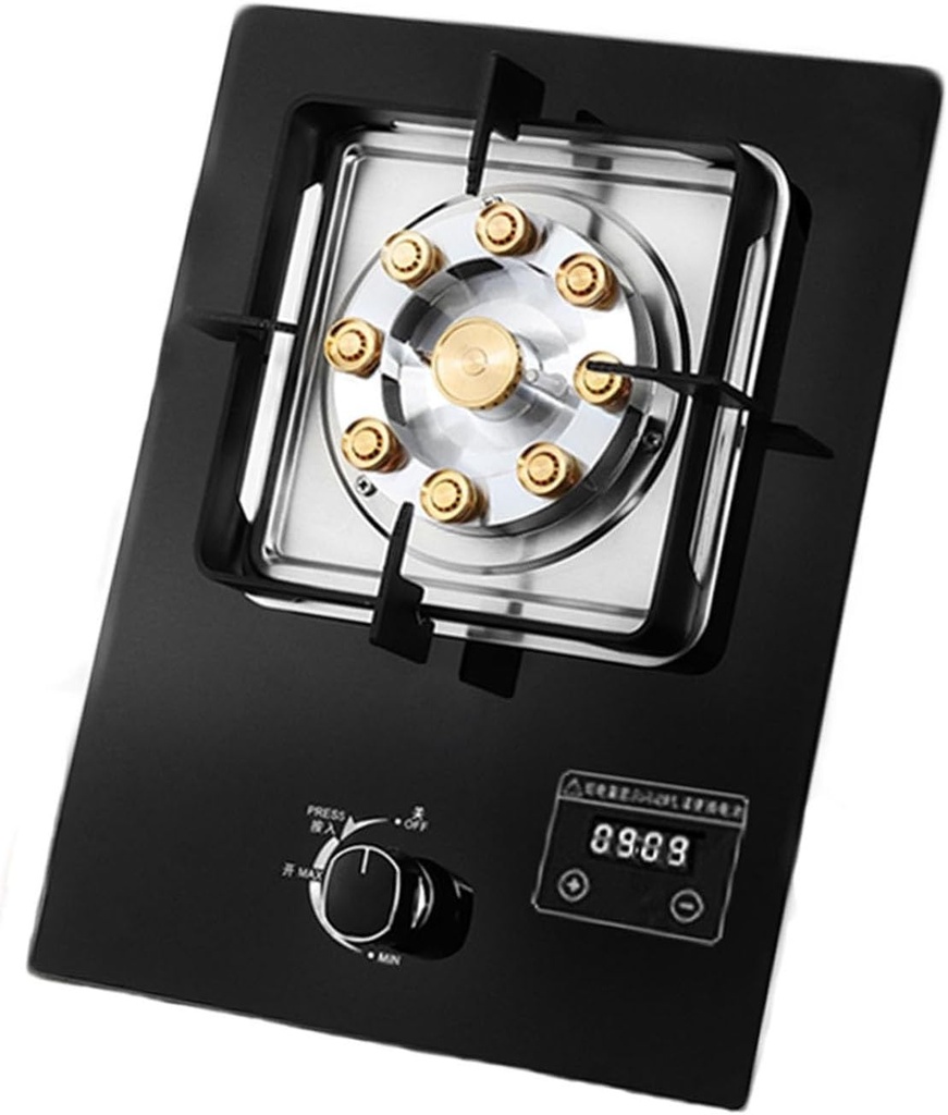 Portable Gas Stove,1 Burner Propane Stove,Max 17742.4BTU Tempered Glass with Pulse Electronic Ignition for Indoor Kitchen, Open Kitchen and Apartment (Color : NG)