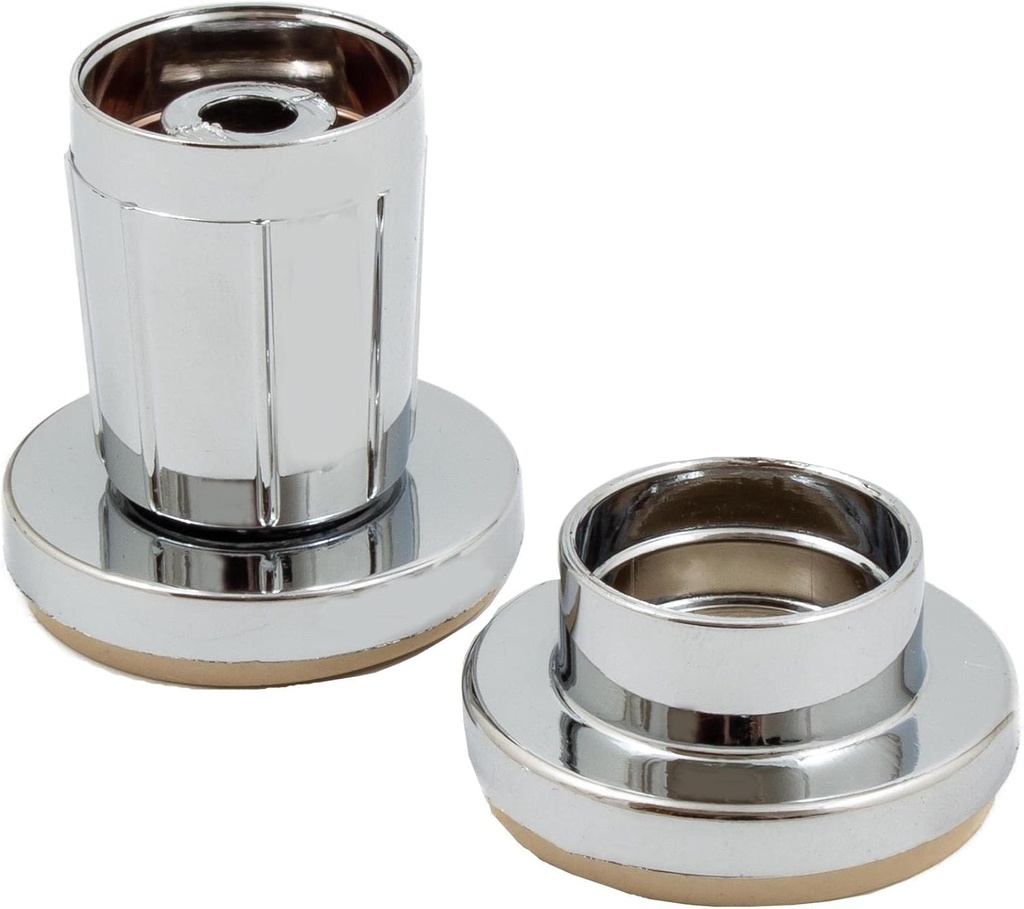 Stone Harbor Hardware Flanges for Economy Shower Rod, Adjustable, ABS Chrome, Polished Chrome