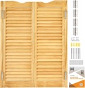 Saloon Swinging Doors 30/32/36 Inch Wide, Wood Heavy Duty Swinging Half Door with Hinges and Hardware, Dual Swing Cafe Doors for Doorway Bar Kitchen Decor