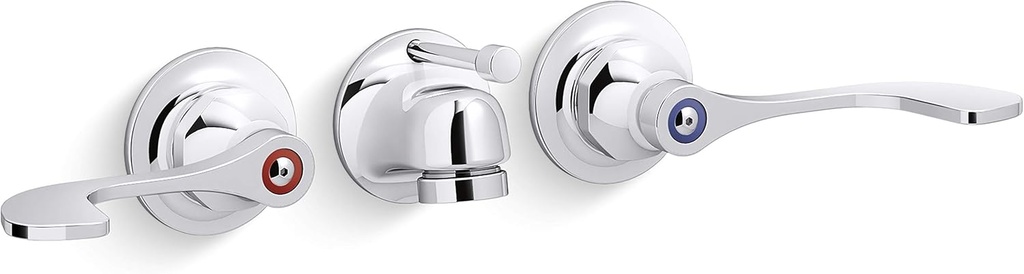 KOHLER TRITON BOWE® Shelf Back faucet with Pop up drain and WristBlade handles