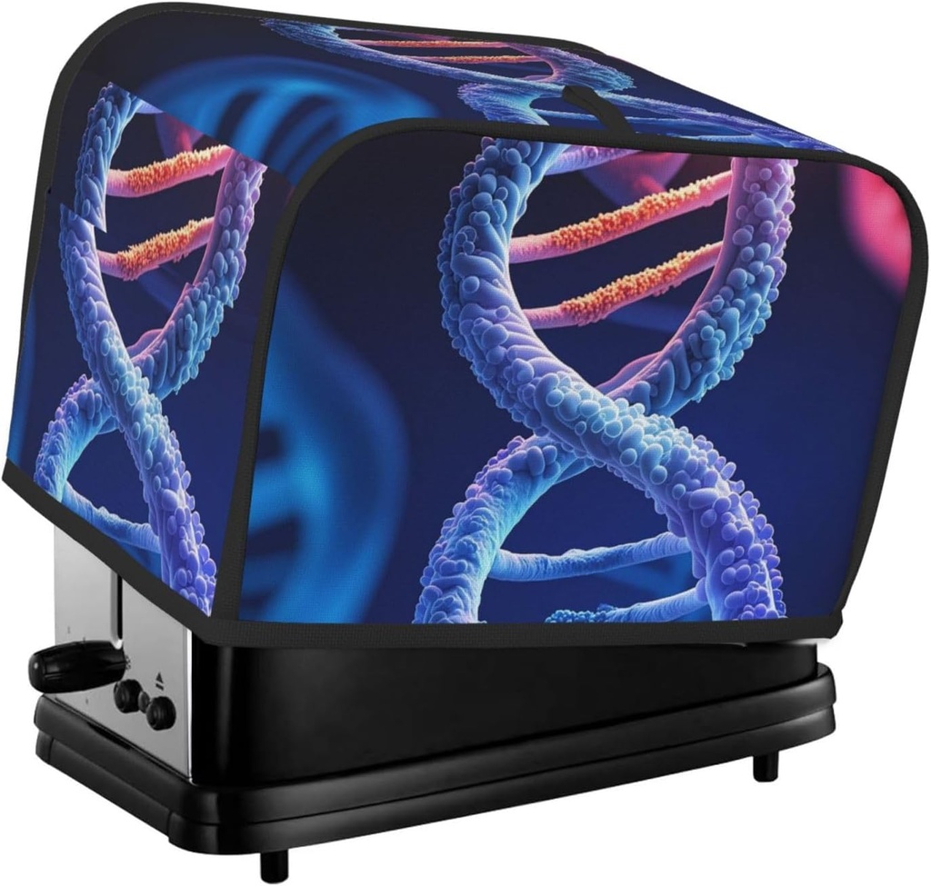 Dna Genetic Helix 2 Slice Toaster Covers Dustproof Splash-Proof Bread Machine Cover Fingerprint Protectors Small Washable Kitchen Appliance Cover Universal Size