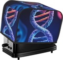 Dna Genetic Helix 2 Slice Toaster Covers Dustproof Splash-Proof Bread Machine Cover Fingerprint Protectors Small Washable Kitchen Appliance Cover Universal Size