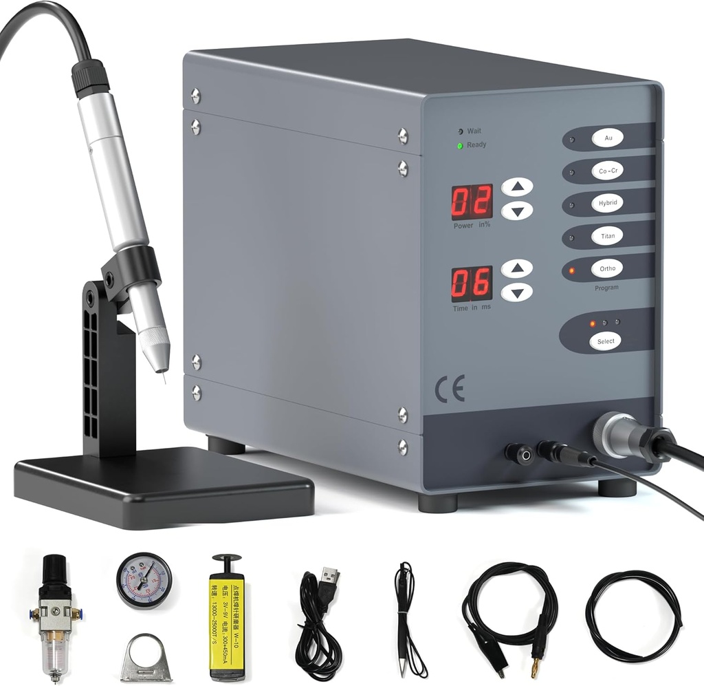 Generic Pulse Argon Arc Welder Machine 110V, Automatic Spot Welding Machine, Permanent Jewelry Welder Kit, with Complete Accessories, for Jewelry Repair Gold Hardware, 6556AAWM-CA9