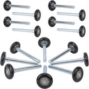 16 Pack Black 2" Nylon Garage Door Rollers, Quiet and Smooth Garage Door Wheels Replacement, High Load, 6200-2RS Double Seals Precision Bearings, 4" Carbon Steel Stem