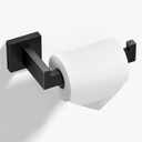 HITSLAM Matte Black Toilet Paper Holder Wall Mount Premium 304 Stainless Steel Square Toilet Paper Roll Holder for Bathroom Rustproof