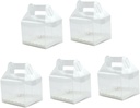 5pcs Handheld Cupcake Boxes Unique Handle Design for Easy Carrying Bakery Packaging for Weddings Birthdays Parties and Family Use
