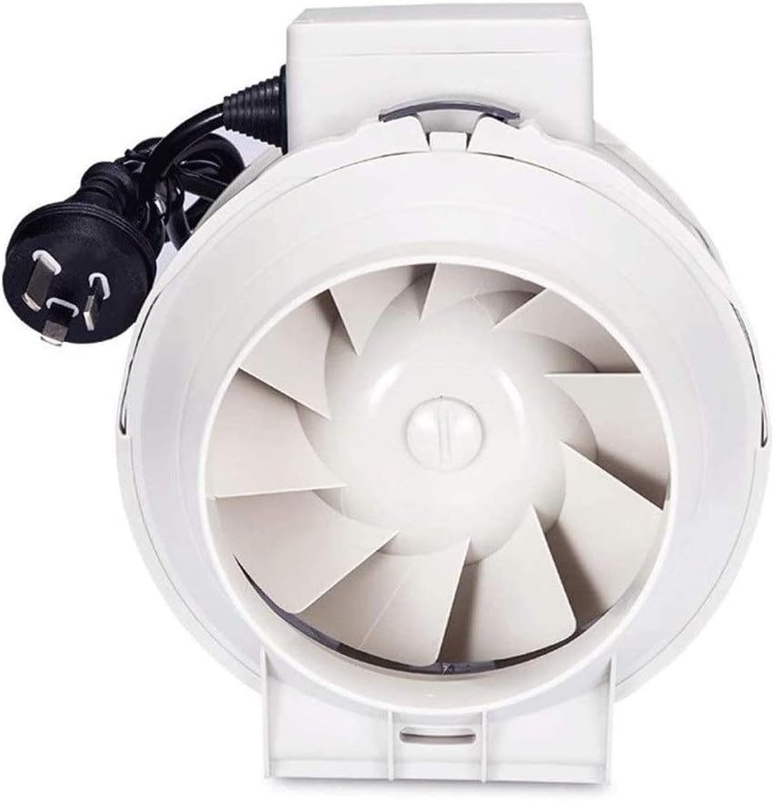 Ducted Ventilating Fan,Round Duct Fan Booster 5 Inch, Exhaust Blower Vent Air Extractor Ventilation System Low Noise Quiet