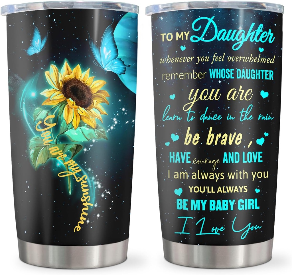Daughter Gift from Mom/Dad, Christmas/Birthday/Graduation Gifts for Daughter, Gift Ideas for Grown Daughters Tumbler 20oz 1PC