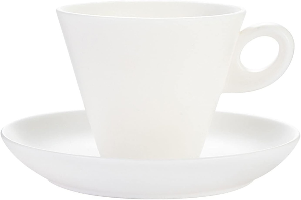 Tea Cup White Suet Jade Porcelain Espresso Cup with Saucers Porcelain Coffee Mug Elegant European Charm (M) ()