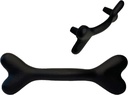 4"- Dog Bone Style Handle in a Vintage Style Decor - use as Barn Door, Gate, Drawer and Cabinet Pull, Classic Iron Made Country Farmhouse pulls Black Color- HN-701 (2)