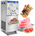 Commercial Floor Standing ETL Certified Hard Italian Water Ice Cream Machine With Strong Stainless Steel Door Frozen Dessert Maker 9-11 Gal/Hour for Ice Cream Store Café Restaurant Food Trailer
