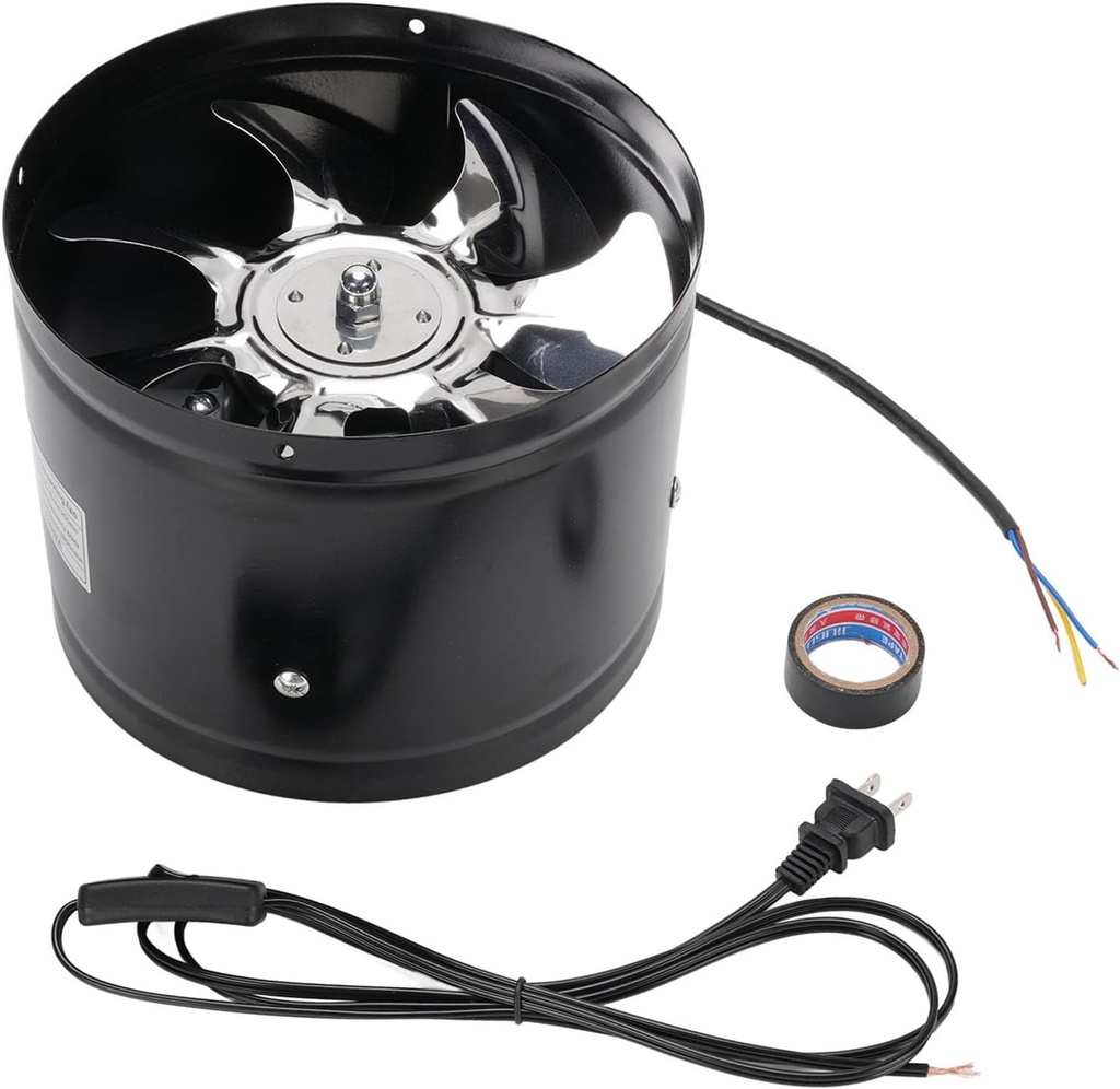 8 Inch Exhaust Fan, Low Noise 2800RPM Kitchen Exhaust Fan With 7 Blades Window Exhaust Fan High Speed Wall Mounted Ventilation Fan for Kitchen, Bathroom