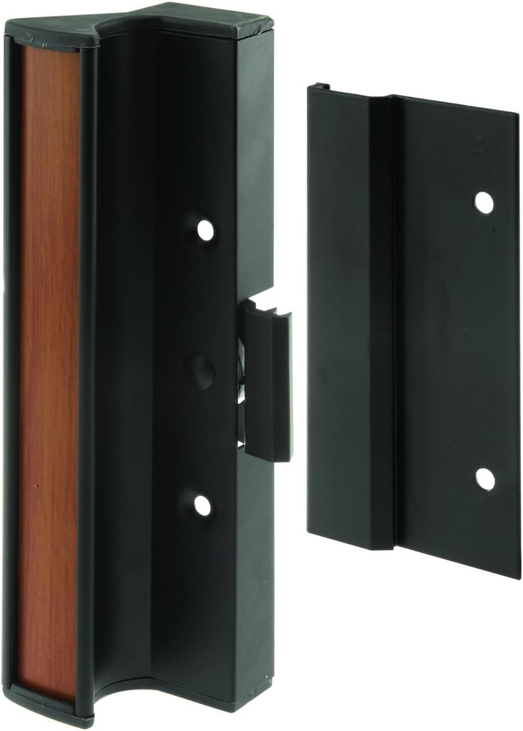 Prime-Line MP1073 Sliding Door Handle Set, Black Aluminum (Single Pack)