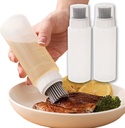 Food - Grade Silicone Oil Brush Bottle | Soft Heat - Resistant, Reusable Basting Tool With Scale, Outdoor Grill Oil Dispenser | Kitchen Squeeze Bottle, Non - Shedding (350ml 2pcs)