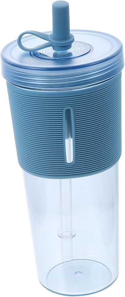 Happyyami Flip Straw Water Bottle Large Capacity Collapsible Cup Straw Cups for Adults