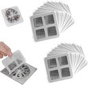 2026 New Disposable Hair Drain Stickers, 10PCS Shower Drain Cover Hair Catcher Bathroom Drain Protector, 4"x4" Shower Drain Mesh Cover Floor Drain for Shower Kitchen Bathroom Tub