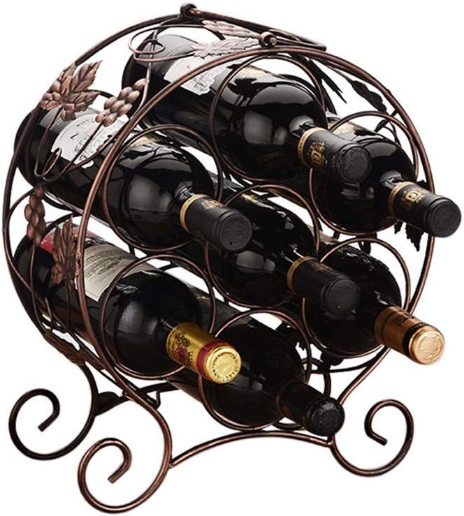 Counter Wall Mounted Glass Rack Tier Stackable Wine Rack for Bottles Perfect for Bar Wine Cellar Basement Cabinet Pantry Etc Hold 7 Bottl