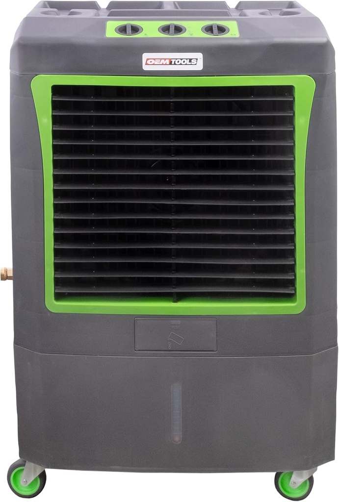OEMTOOLS 23968 3-Speed Evaporative Cooler, Green and Gray, Cools Up to 950 Square Feet, 3100 CFM, Portable Cooler Fan