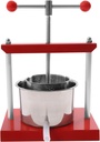 Fruit Wine Press, Manual Stainless Steel Juice Maker 0.8 Gallon Manual Press Honey Olive Oil Making Press with T-Handle for Outdoor, Kitchen, and Home