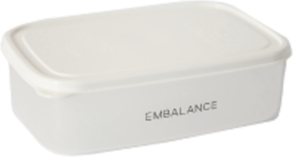 Wilmax EMBALANCE T12216 Storage Container, Rectangular Container, Small (20.2 fl oz (590 ml), White